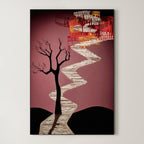 Narrative Ascent – Surreal Graphic Journey Wall Art 593