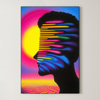 Psychedelic Pop Portrait – Surreal Vivid Color Wall Art 204