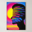 Psychedelic Pop Portrait – Surreal Vivid Color Wall Art 204