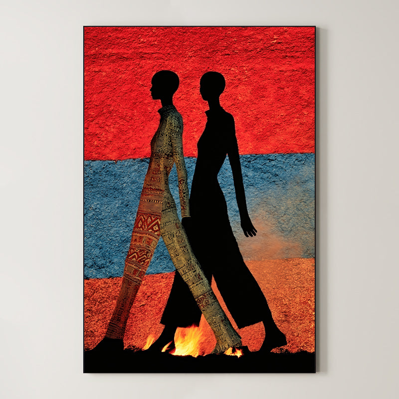 Graphic Minimalist Figures – Surreal Abstract Duo Wall Art 241