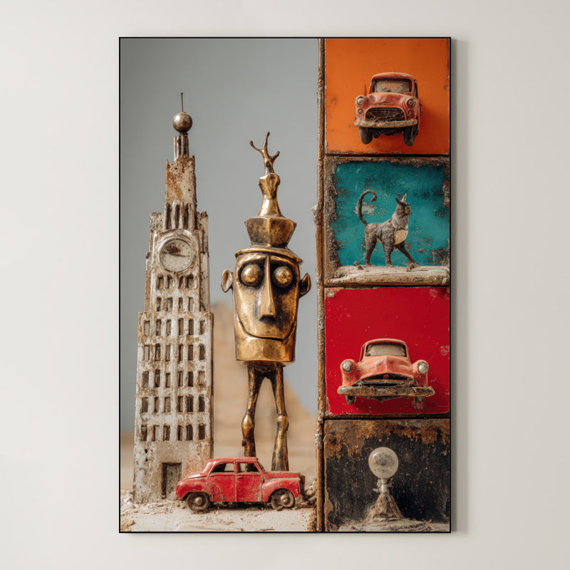 Sculptural Collage – Surreal Mixed Media Wall Art 370