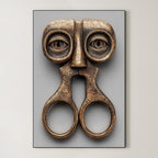 Scissors Face – Surreal Conceptual Wall Art 057