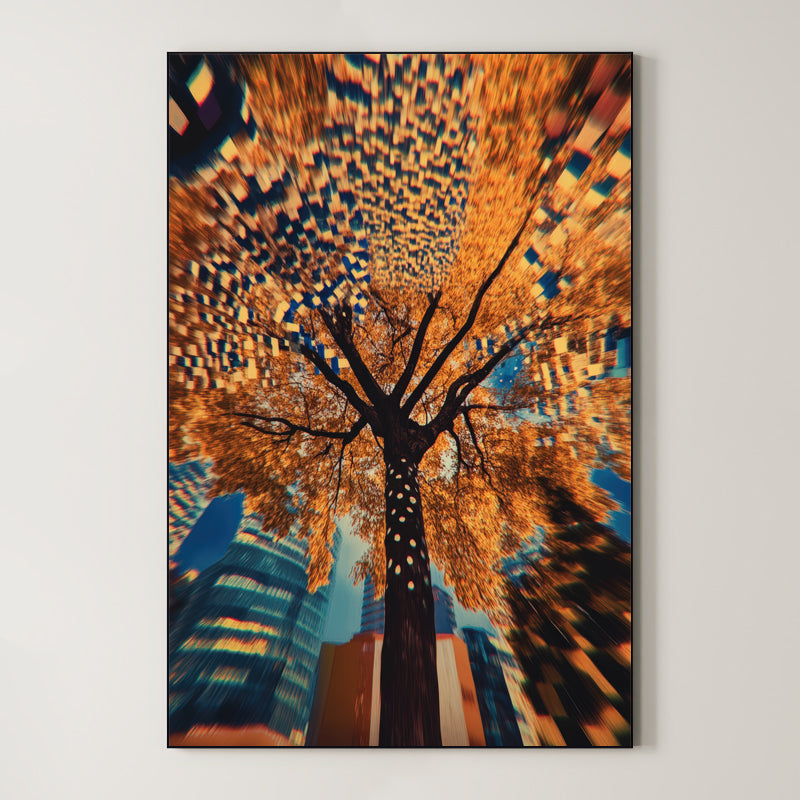 City Tree – Surreal Urban Nature Contrast Wall Art 318