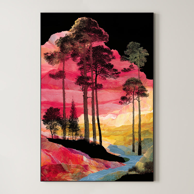 Canyon Pines – Surreal Botanical Landscape Wall Art 445 Main image