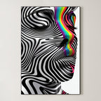 Zebra Psychedelic Portrait – Surreal Animal Pop Wall Art 308