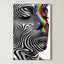 Zebra Psychedelic Portrait – Surreal Animal Pop Wall Art 308