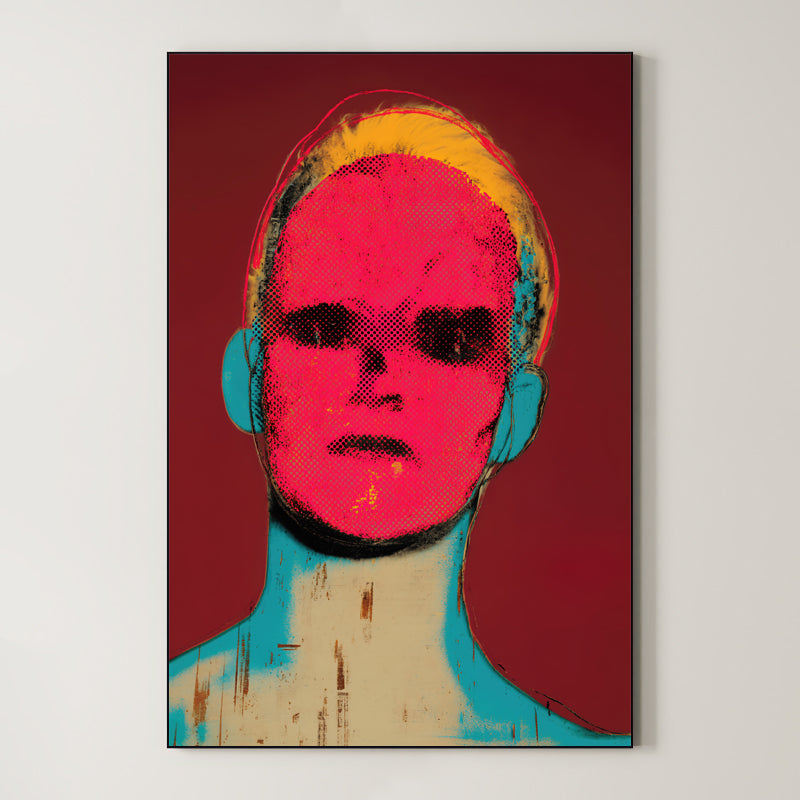 Neon Gaze – Surreal Psychedelic Pop Portrait Wall Art 176