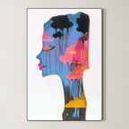 Liquid Skyline – Surreal Vibrant Profile Wall Art 562