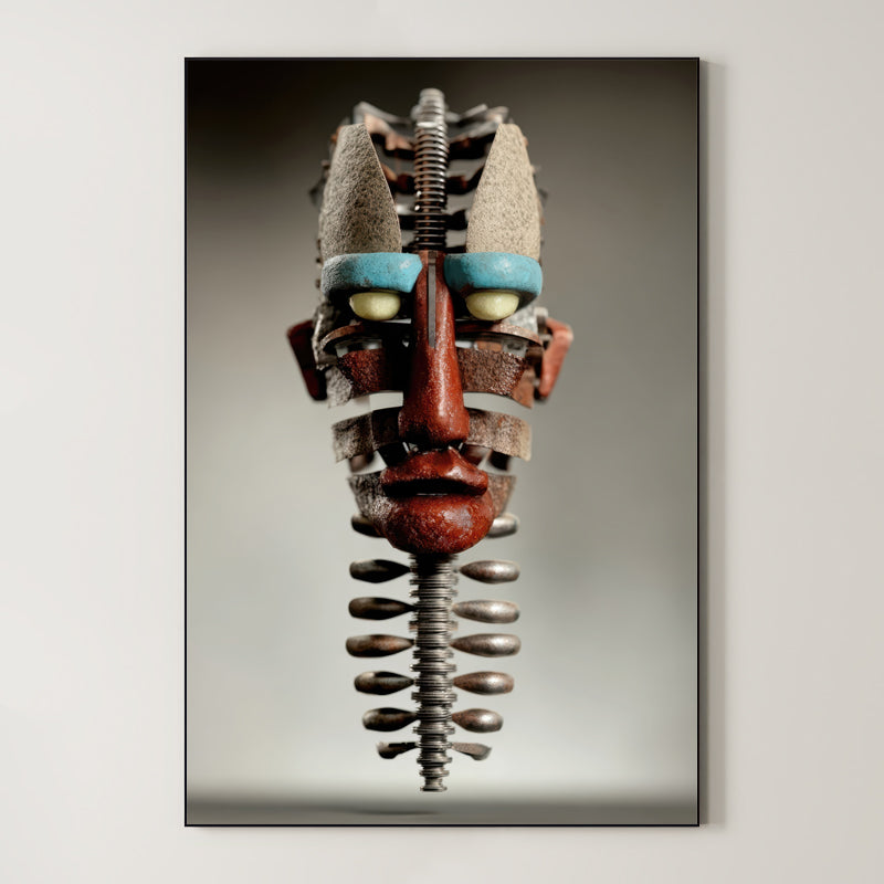 Mechanical Soul – Surreal Industrial Hardware Portrait Wall Art 482 Main image