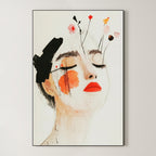 Stylized Ink Portrait – Surreal Ink Figure Wall Art 362