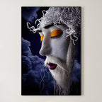 Woven Silence – Surreal Avant-Garde Mesh Portrait Wall Art 330