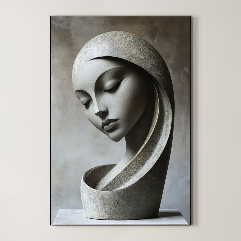 Minimal Stone Figure – Surreal Minimalist Wall Art 074 Main image