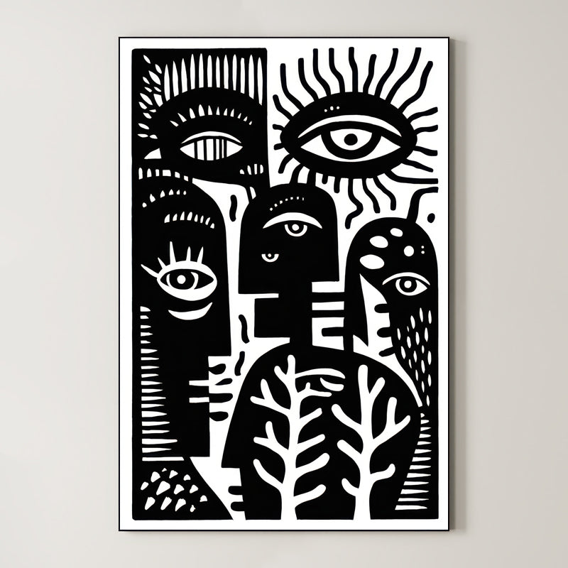 Eyes and Branches – Surreal Folk Graphic Print Wall Art 439 Main image