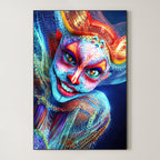 Vibrant Masquerade – Surreal Colorful Carnival Wall Art 349