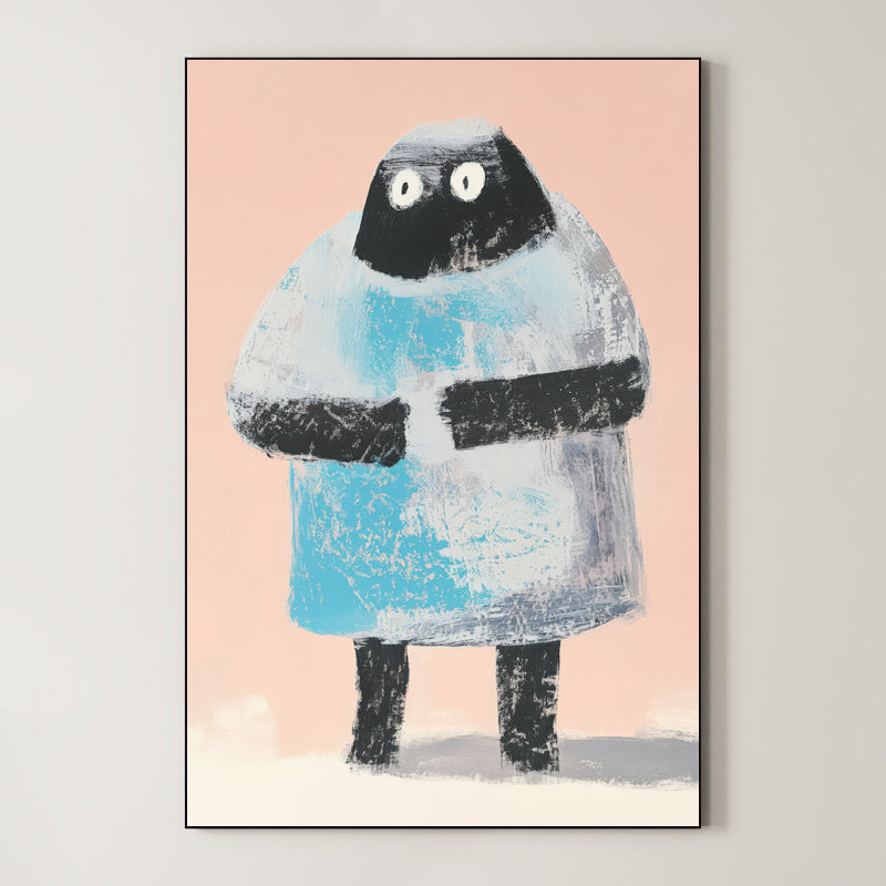 Modern Primitive Art – Surreal Raw Expressive Figure Wall Art 214 Main image