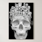 Skull and Figures – Surreal Sculptural Memento Mori Wall Art 446