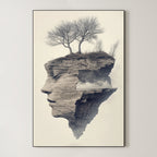 Conceptual Landscape Face – Surreal Landscape Wall Art 104