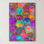 Prismatic Lattice – Surreal Psychedelic Honeycomb Abstract Wall Art 305