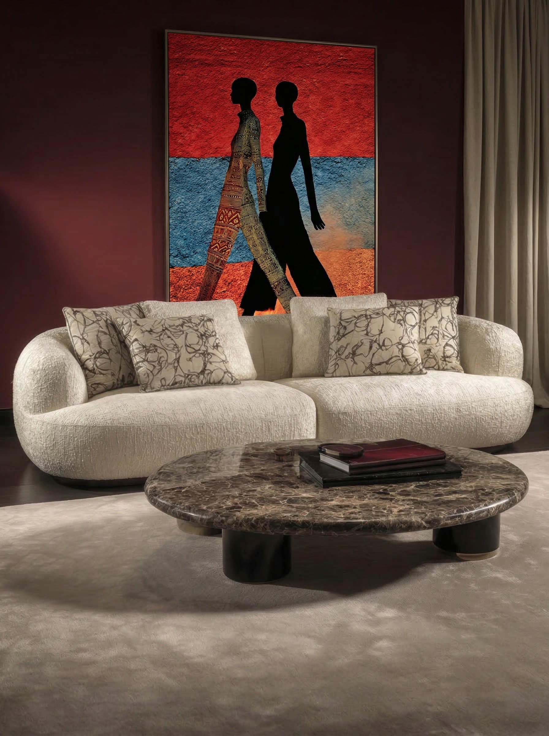 Graphic Minimalist Figures – Surreal Abstract Duo Wall Art 241