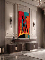 Modern Abstract Silhouettes – Surreal Figure Study Wall Art 242