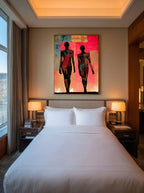 Modern Patchwork Silhouette – Surreal Textile Figure Wall Art 243