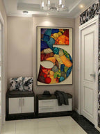 Mosaic Number Five – Surreal Graphic Symbol Wall Art 244