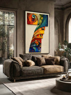 Mosaic Number Seven – Surreal Graphic Symbol Wall Art 248