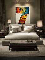 Mosaic Number Seven – Surreal Graphic Symbol Wall Art 248
