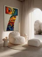Mosaic Number Seven – Surreal Graphic Symbol Wall Art 248