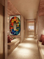 Mosaic Number Zero – Surreal Graphic Symbol Wall Art 251