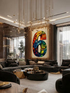 Mosaic Number Six – Surreal Graphic Symbol Wall Art 252