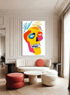 Vivid Mind – Surreal Graphic Pop Skull Wall Art 256