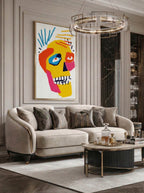 Vivid Mind – Surreal Graphic Pop Skull Wall Art 256