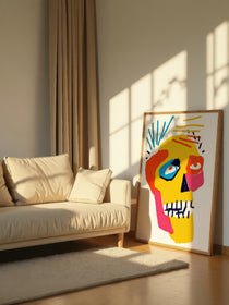 Grinning Crayon Skull 256