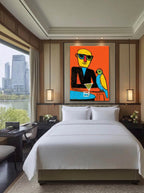 Island Happy Hour – Surreal Tropical Crayon Portrait Wall Art 259