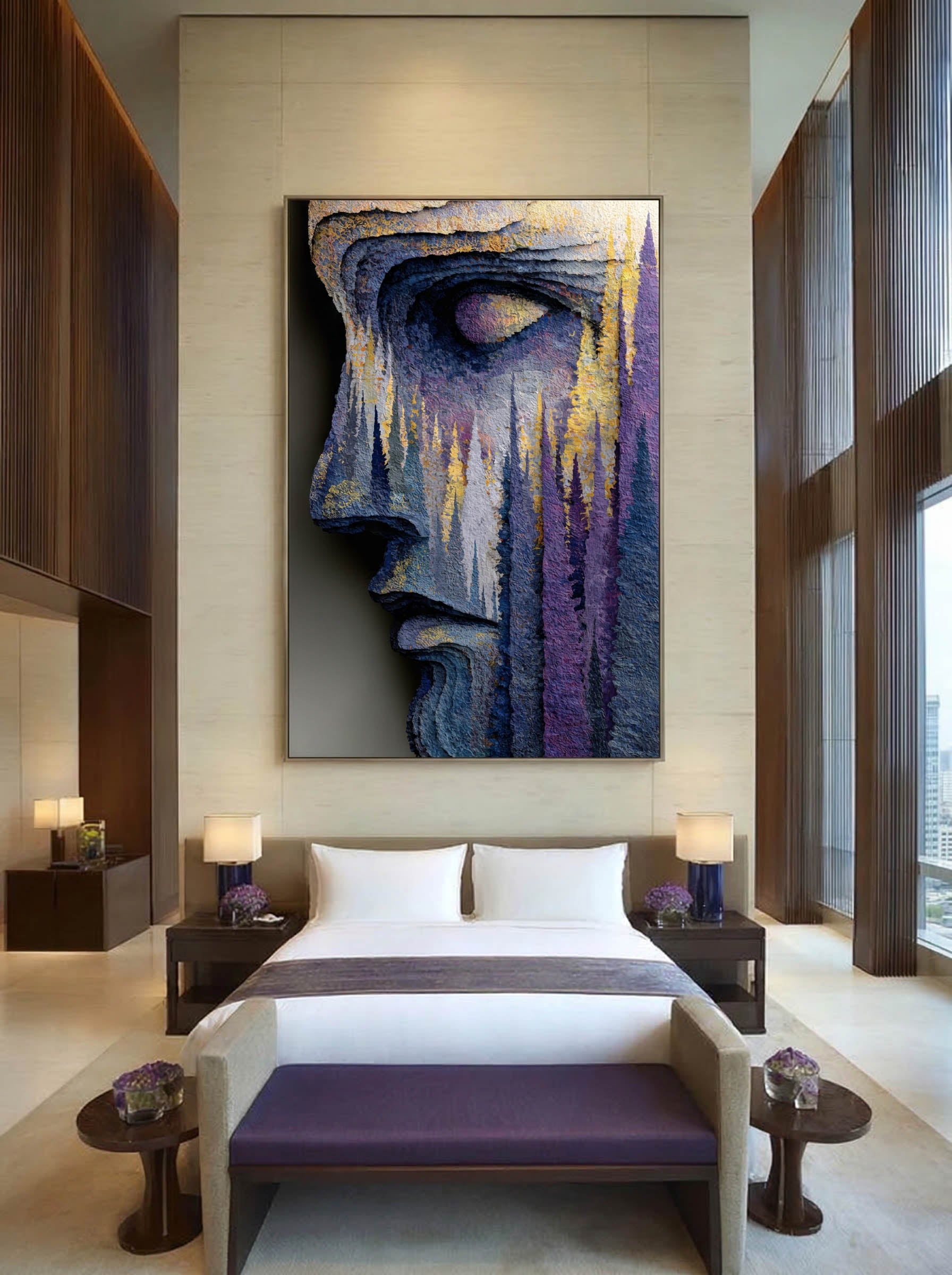 Forest Profile – Surreal Nature Abstract Portrait Wall Art 260