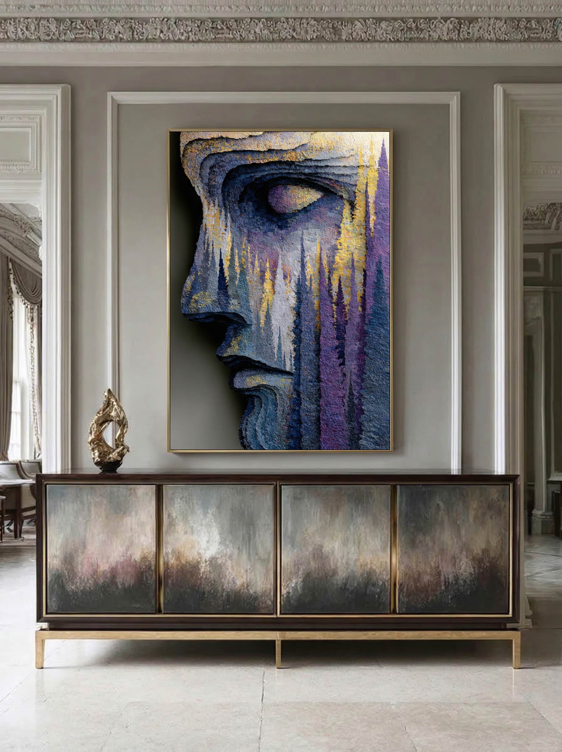 Forest Profile – Surreal Nature Abstract Portrait Wall Art 260