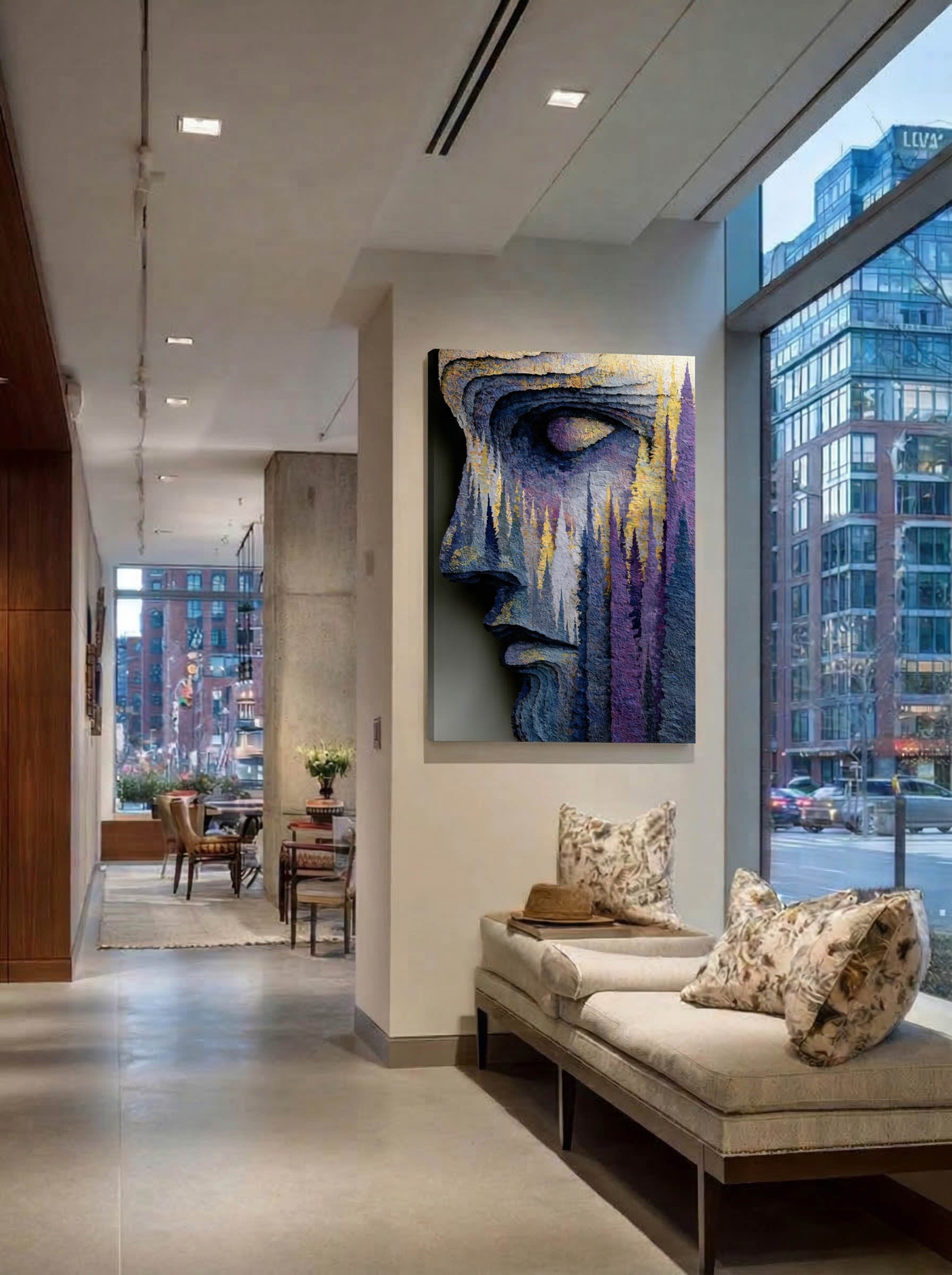 Forest Profile – Surreal Nature Abstract Portrait Wall Art 260