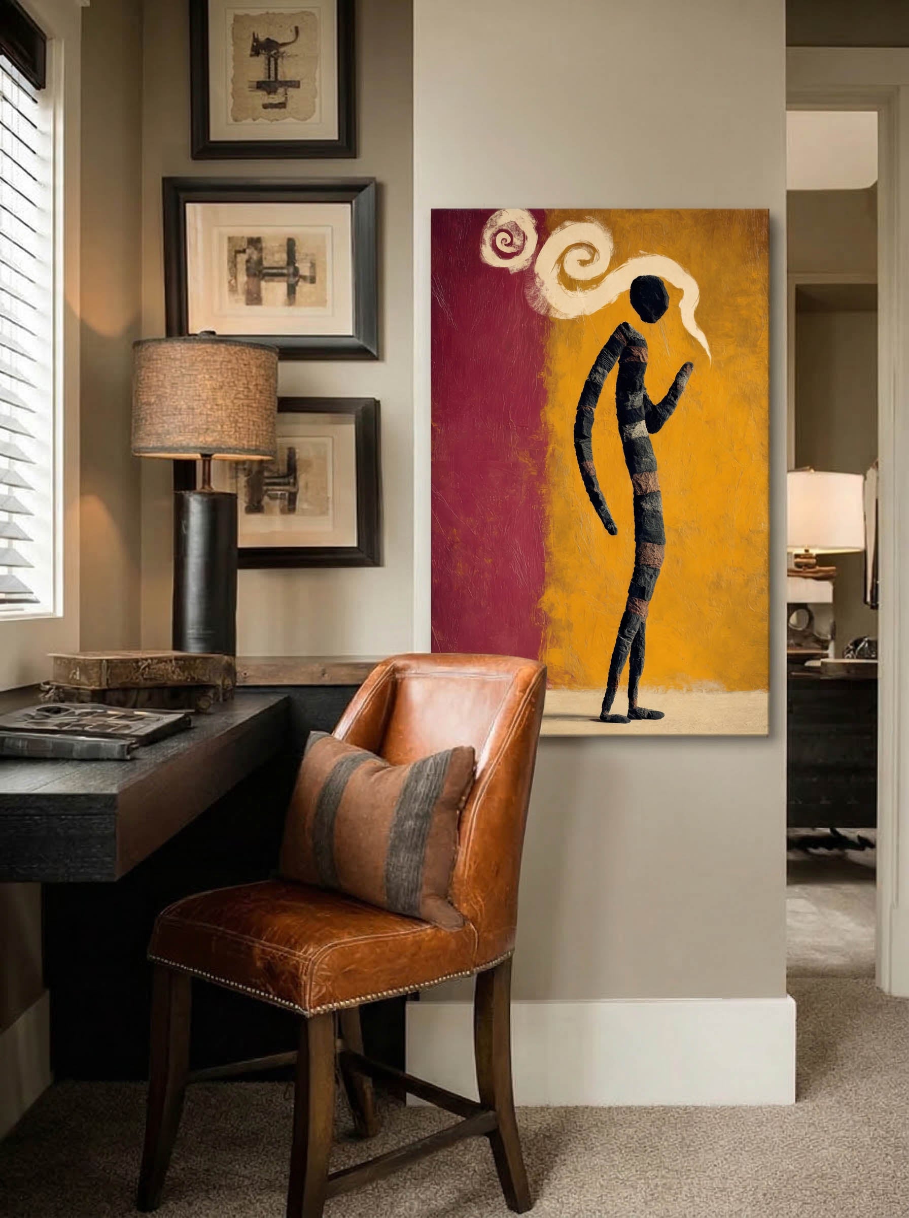 Folk Surrealism – Surreal Naive Folk Figure Wall Art 266