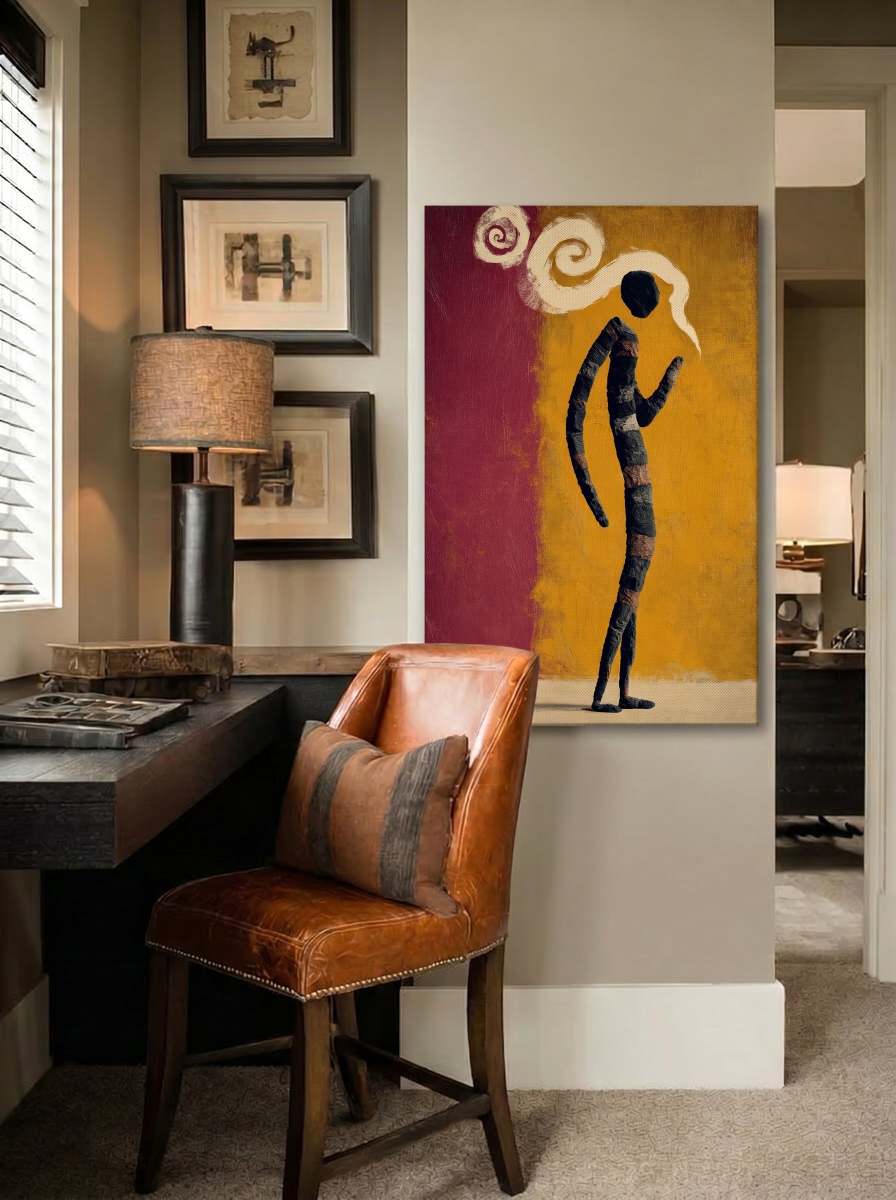 Folk Surrealism – Surreal Naive Folk Figure Wall Art 266