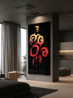 Crimson Coil – Surreal Expressionist Silhouette Abstract Wall Art 268