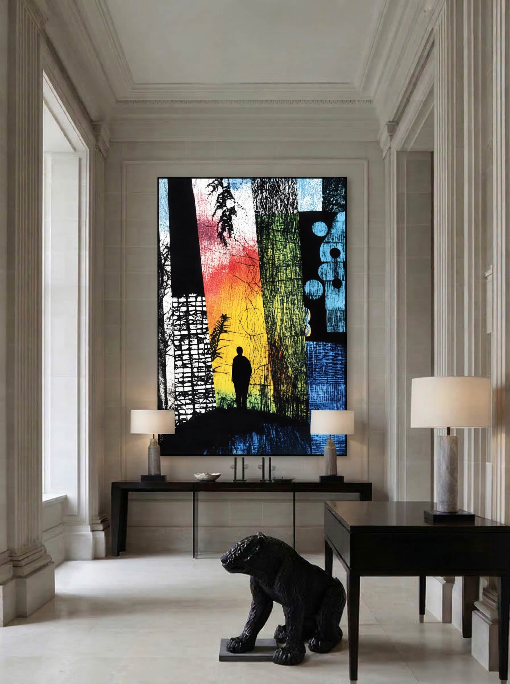 Mixed Media Landscape – Surreal Textured Terrain Wall Art 274