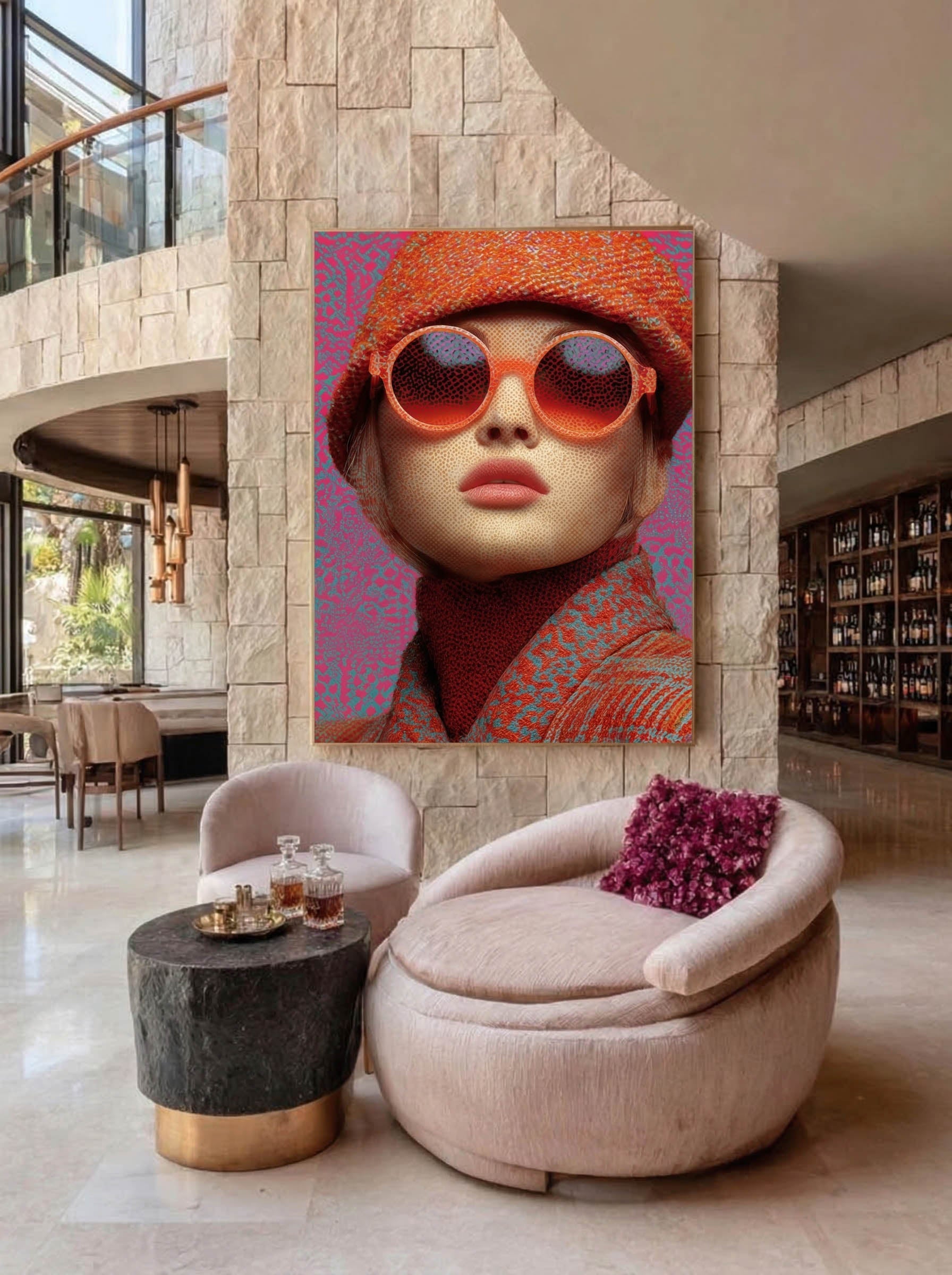 Psychedelic Pop Art – Surreal Electric Color Portrait Wall Art 275 Secondary image