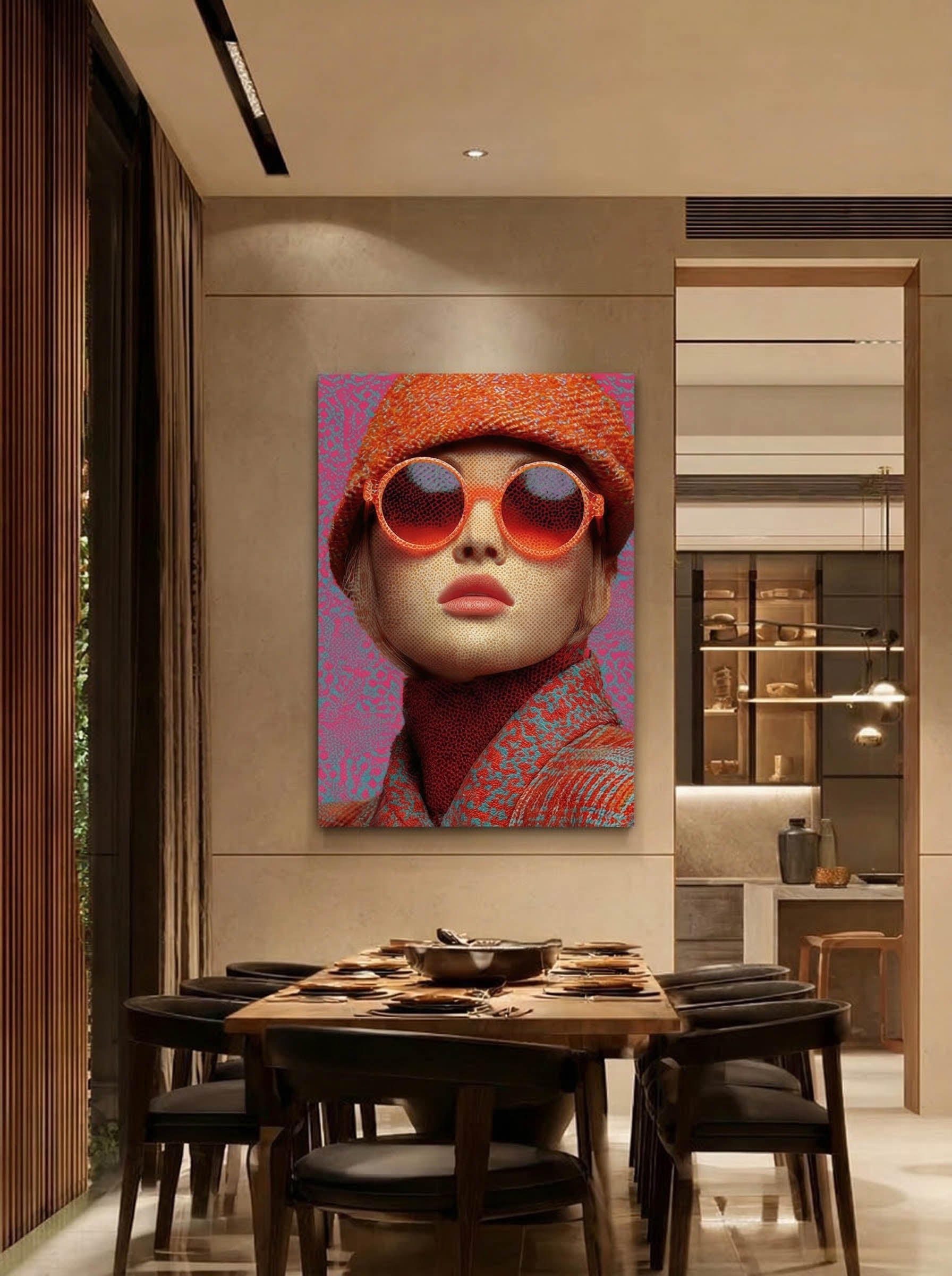 Psychedelic Pop Art – Surreal Electric Color Portrait Wall Art 275
