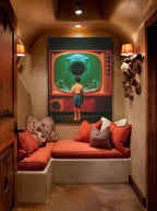 Retro Surrealism – Surreal Vintage Graphic Portrait Wall Art 277
