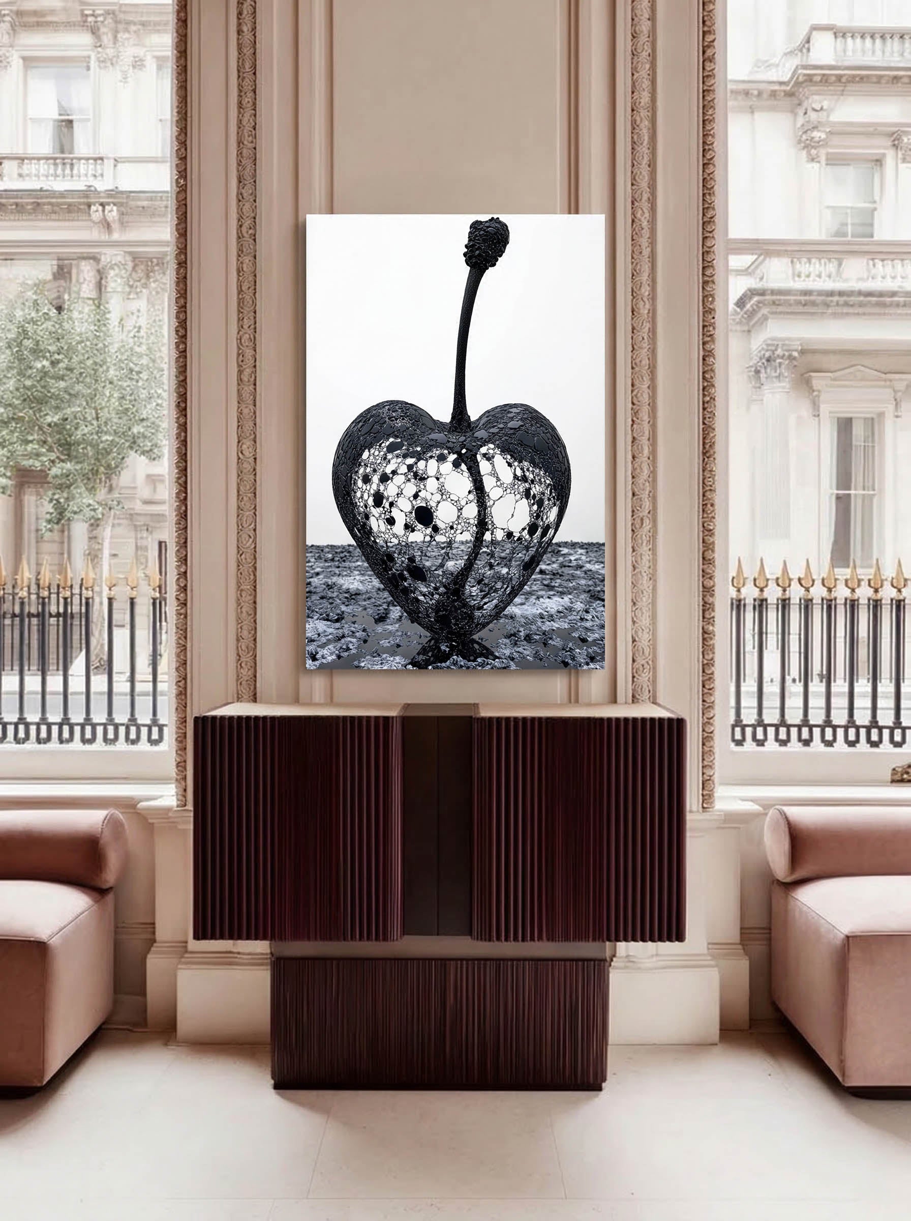 Lattice Fruit – Surreal Sculptural Botanical Abstract Wall Art 284