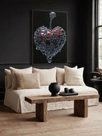 Liquid Heart – Surreal Dark Organic Abstract Wall Art 285