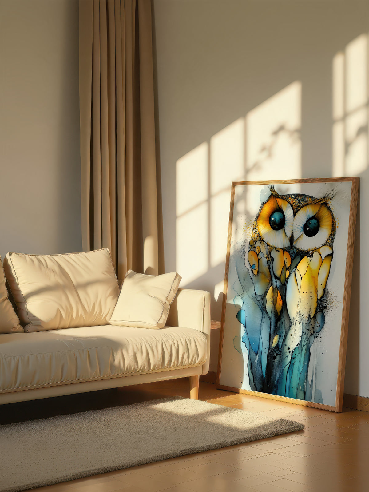 Fluid Art Owl 295