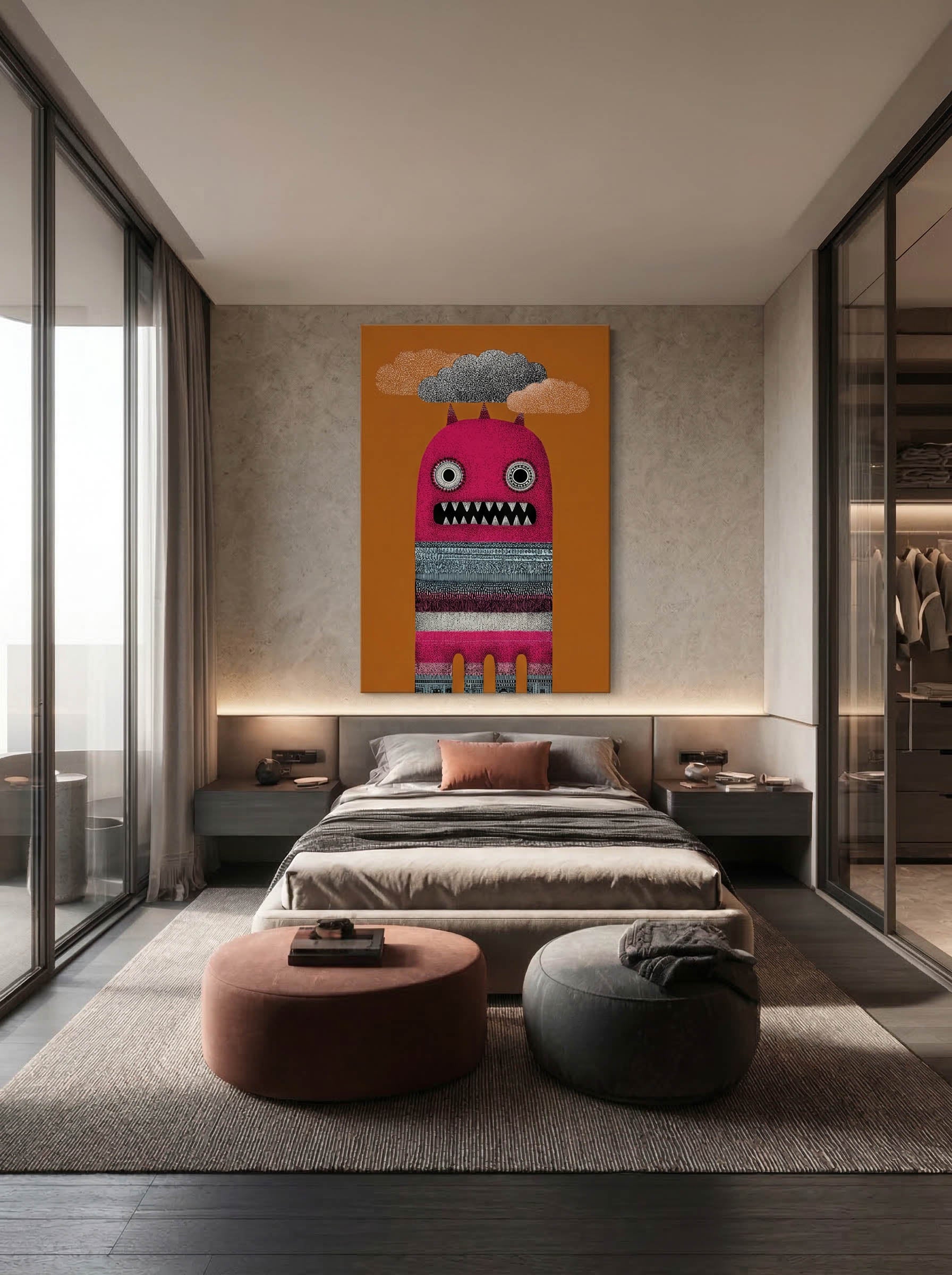 Psychedelic Pop Art – Surreal Fluid Color Portrait Wall Art 298