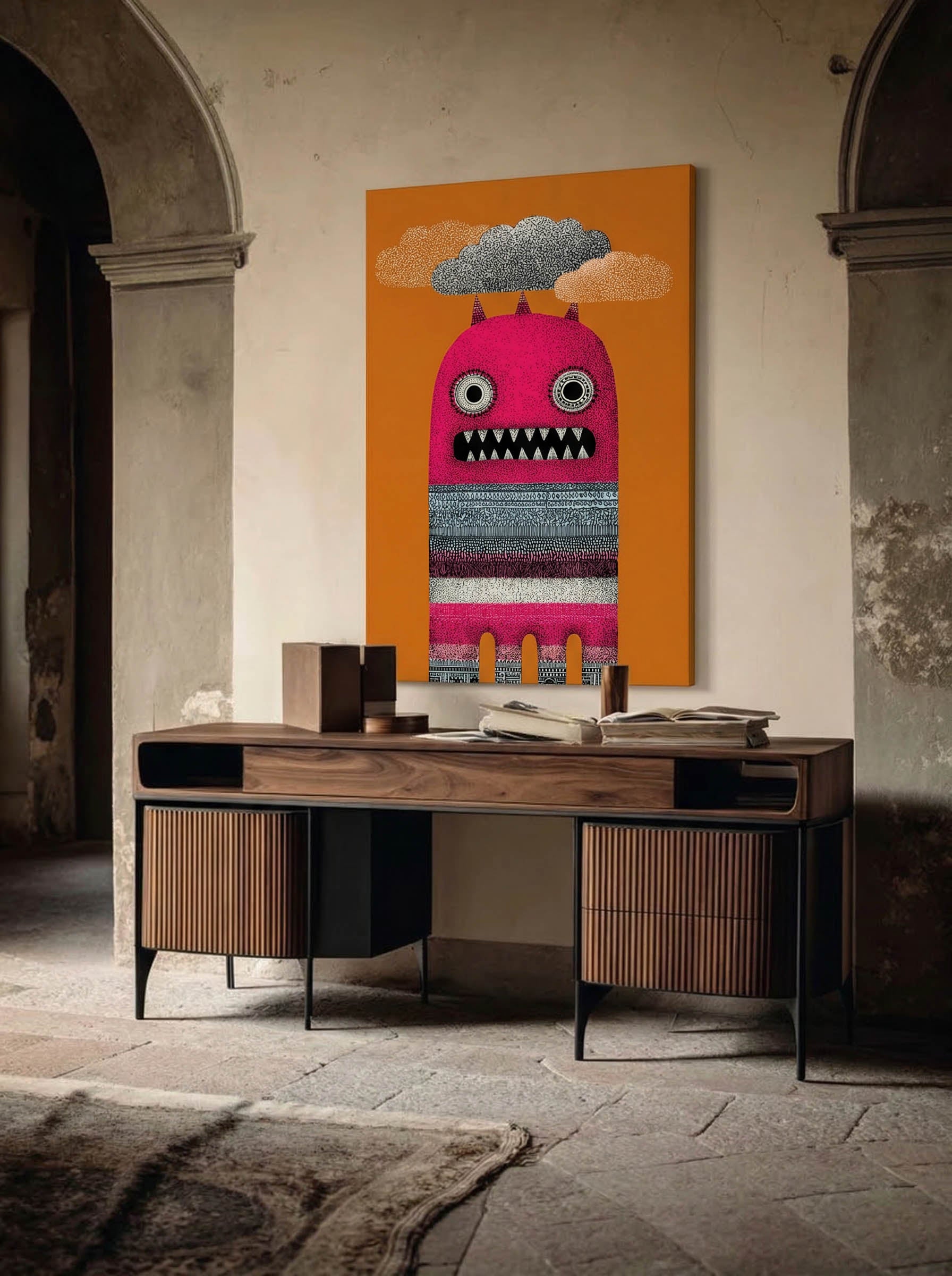 Psychedelic Pop Art – Surreal Fluid Color Portrait Wall Art 298